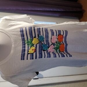 Talbots Sequin Sunglass Top SZ MD